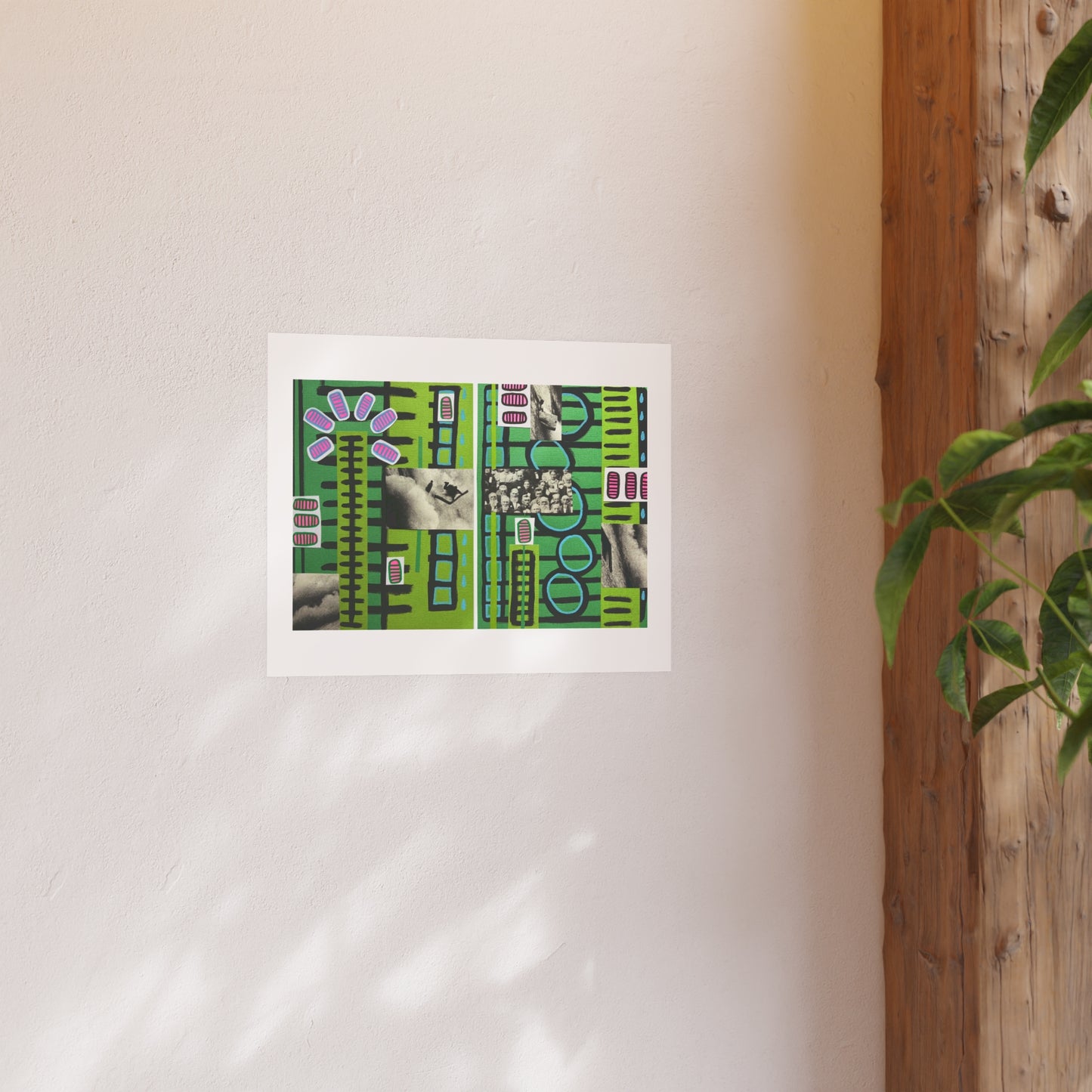Life with Burning Buildings - Collage Art Print