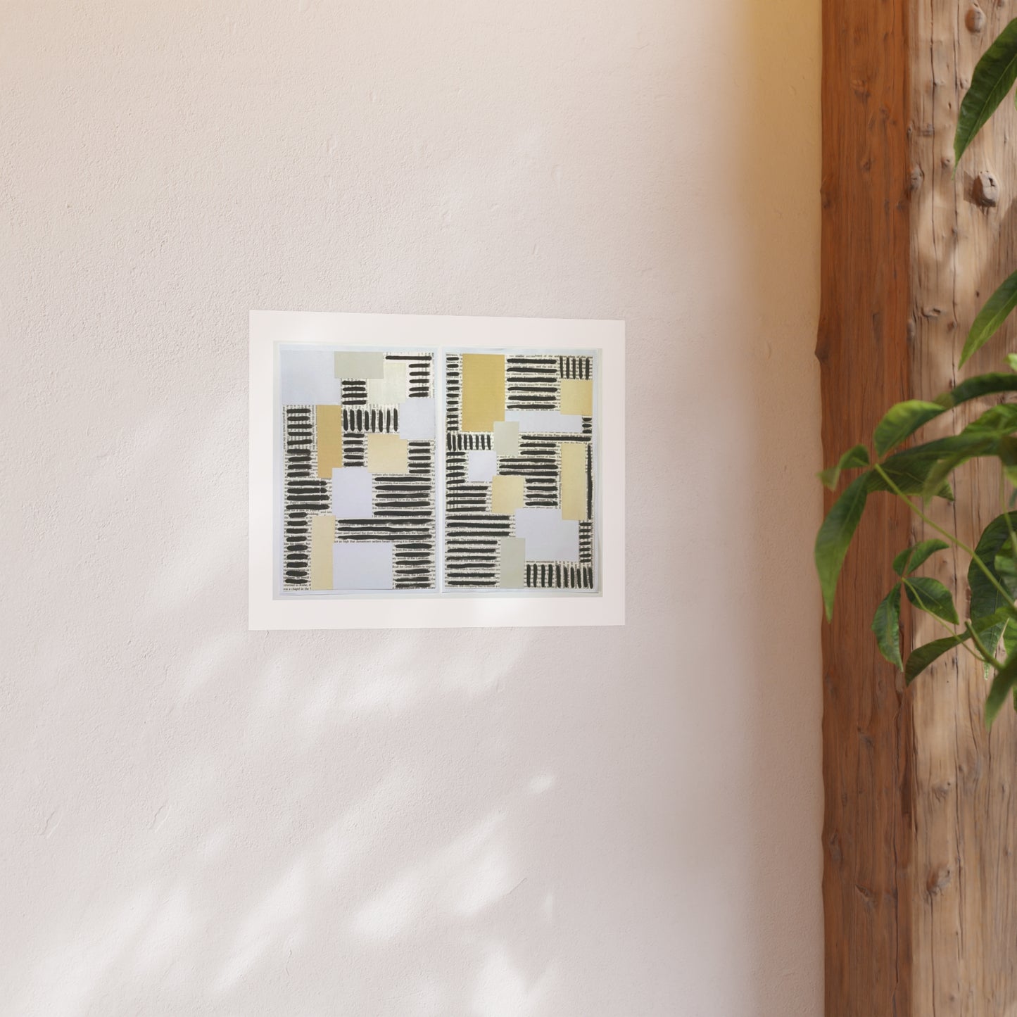 Shades of White - Collage Art Print