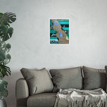 Go Flow - Mixed Media Collage Art Print