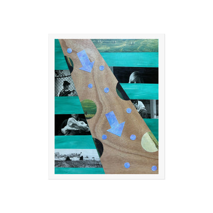 Go Flow - Mixed Media Collage Art Print