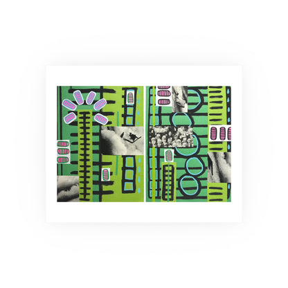 Life with Burning Buildings - Collage Art Print
