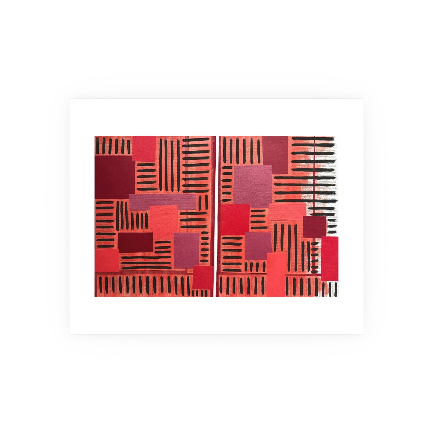 Red Is Moving  - Collage Art Print