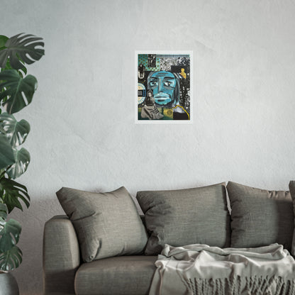 The Overthinker - Mixed Media Collage Art Print