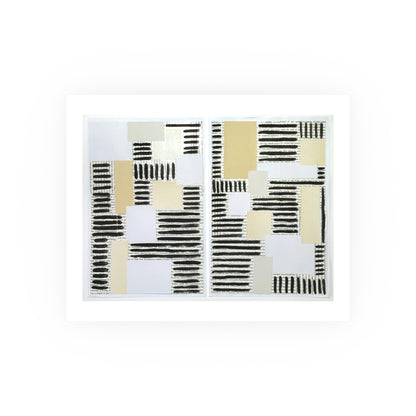 Shades of White - Collage Art Print