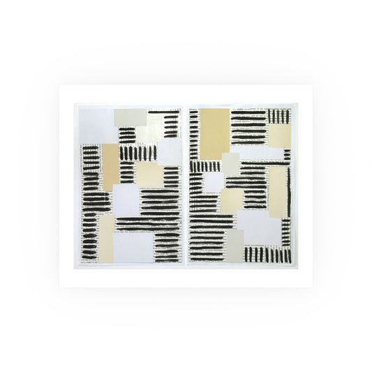 Shades of White - Collage Art Print