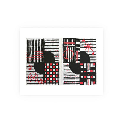 Reds and Blacks  - Collage Art Print