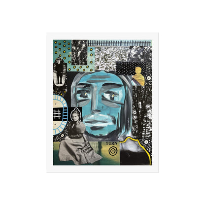 The Overthinker - Mixed Media Collage Art Print