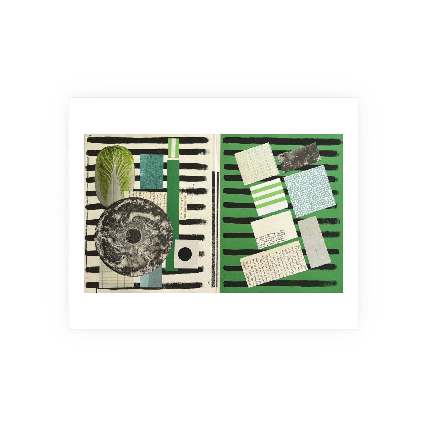 Green Earth - Collage Art Print