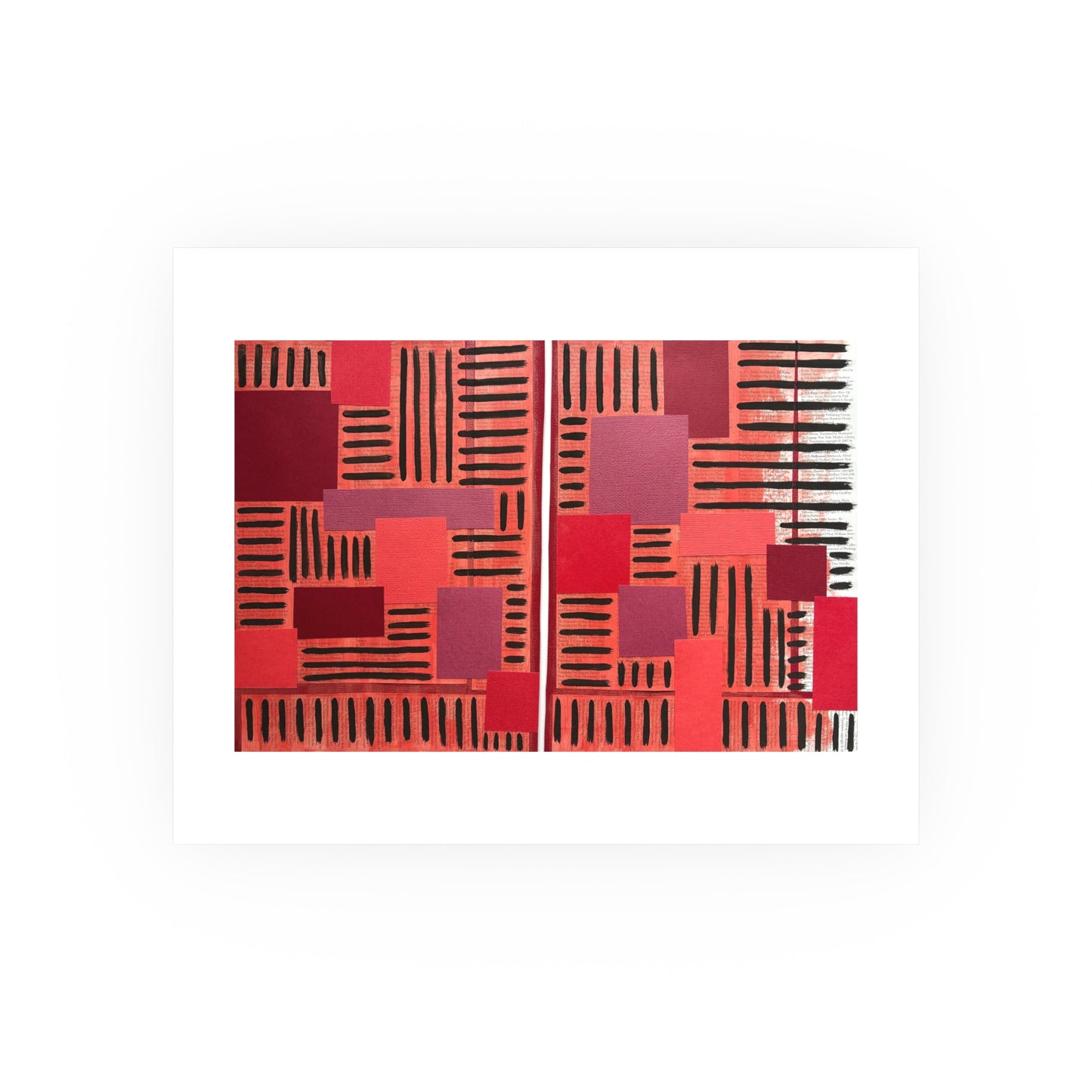 Red Is Moving  - Collage Art Print