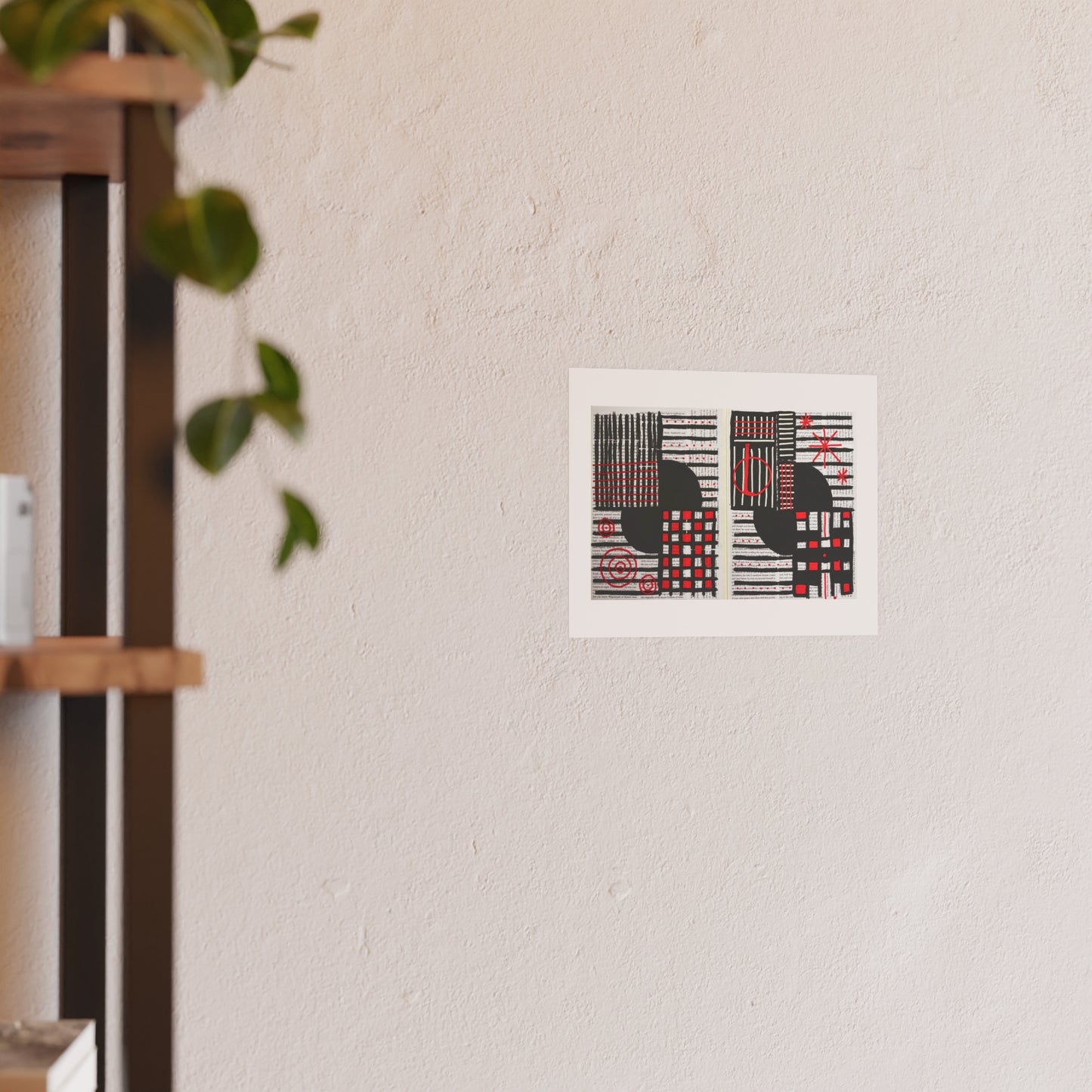 Reds and Blacks  - Collage Art Print