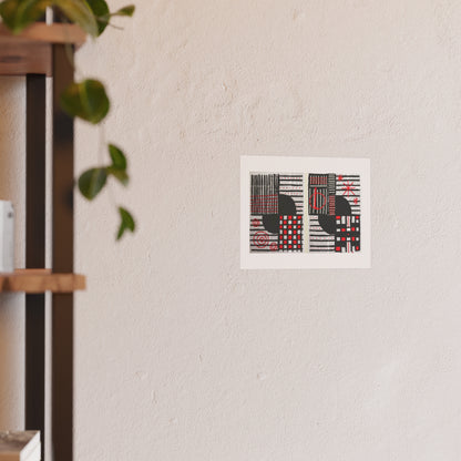 Reds and Blacks  - Collage Art Print