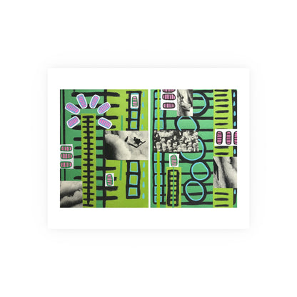 Life with Burning Buildings - Collage Art Print