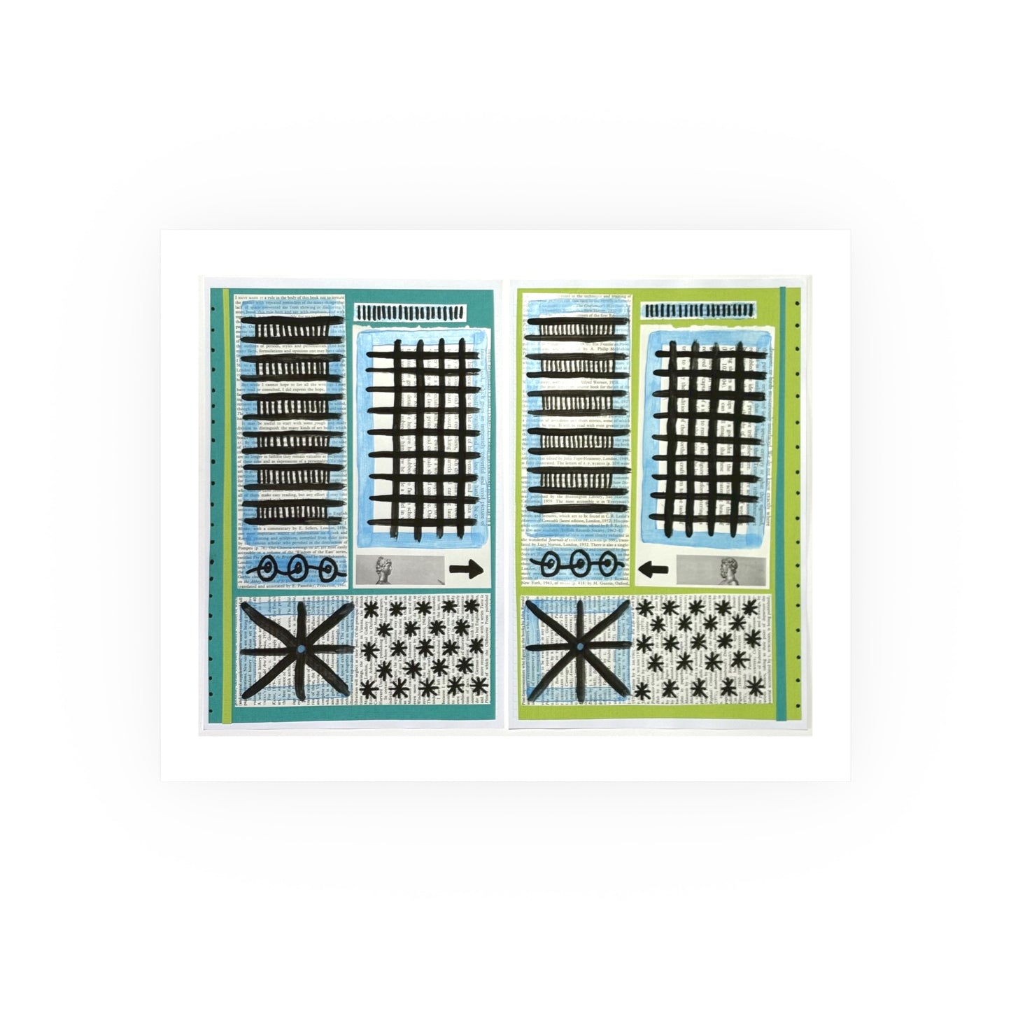 Opposites Attract - Collage Art Print