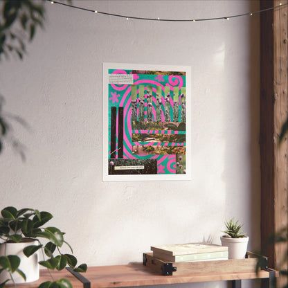Reptiles - Mixed Media Collage Art Print