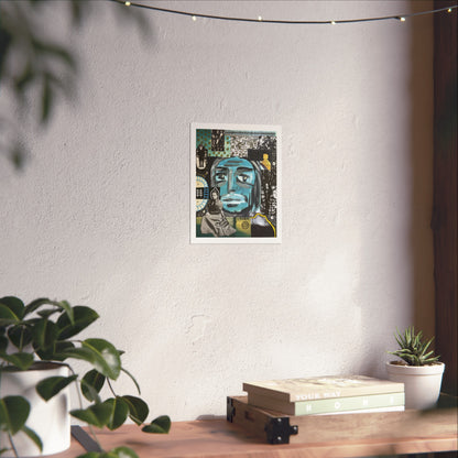 The Overthinker - Mixed Media Collage Art Print