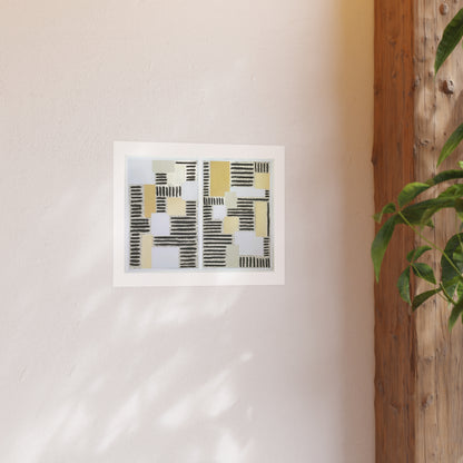 Shades of White - Collage Art Print