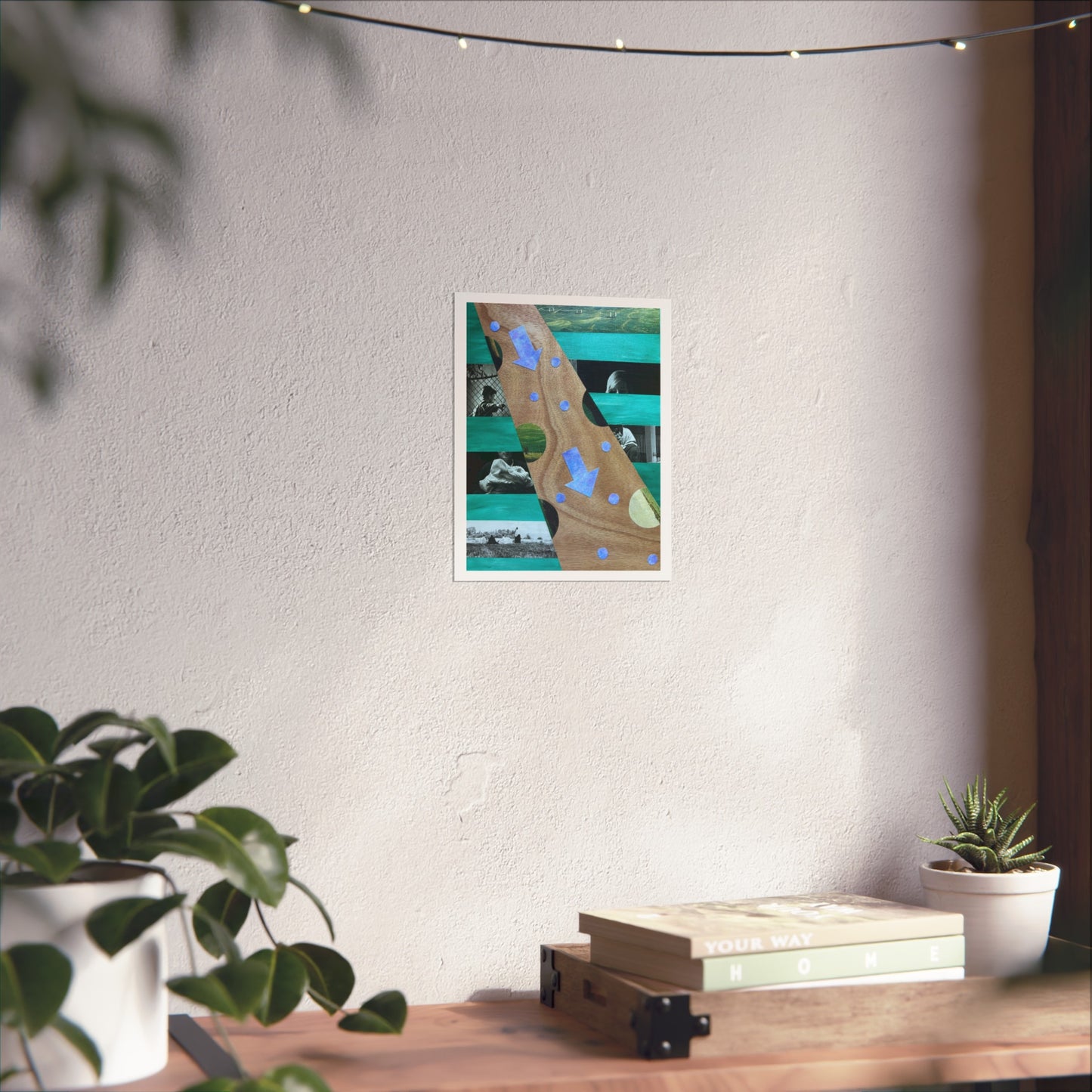 Go Flow - Mixed Media Collage Art Print