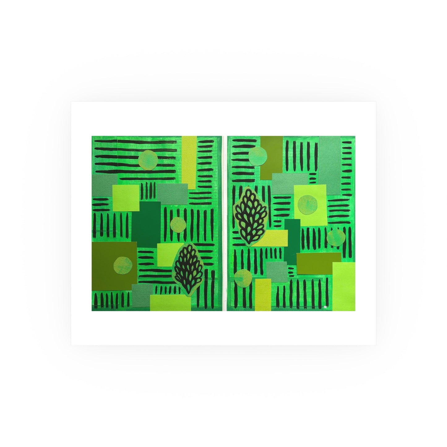 Greenery  - Collage Art Print
